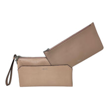Load image into Gallery viewer, Bally Leddon 6219398 Ladies Nude Wrislet Clutch Calf Embossed MSRP $625