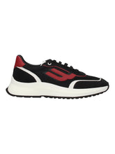 Load image into Gallery viewer, Bally Demmy 6301546 Men's Black/White/Red Leather Sneakers Size 9 MSRP $630