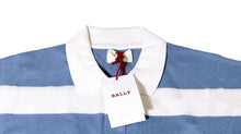 Load image into Gallery viewer, Bally 6303076 Men's Bone/Blue Striped Organic Cotton Polo Shirt Size S MSRP $320