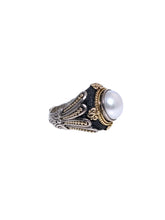 Load image into Gallery viewer, Konstantino Sterling Silver, 18K Gold and Pearl Ring DMK2099-122 S8 MSRP $800