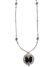 Load image into Gallery viewer, Konstantino Silver, 18K Gold, Onyx & Rhodolite Necklace KOMK4740-487-28 4U MSRP $1450