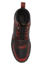Load image into Gallery viewer, Bally Merryk 6301859 Men's Bally Red/Black Snakeskin Leather Sneakers MSRP $720