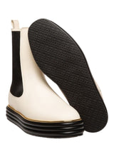 Load image into Gallery viewer, Bally Faelisa 6239410 Women's Bone Calf Plain Combat Boots Size 5.5 MSRP $820