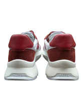 Load image into Gallery viewer, Bally Demmy 6302481 Women's Heritage Red/White/Silver Leather Sneakers MSRP $630