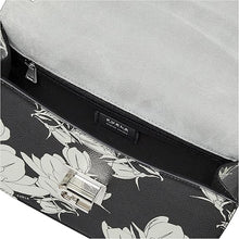 Load image into Gallery viewer, Furla 1927 Mini Crossbody Bag – Black & White Floral Print with Chain Strap
