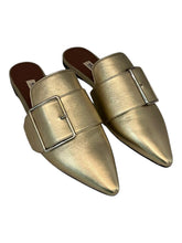 Load image into Gallery viewer, Bally Hamelin 6223284 Ladies Champagne Leather Buckled Mules MSRP $630