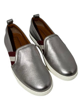 Load image into Gallery viewer, Bally Henrika 6212747 Silver Lamb Leather Slip-on Low-top Sneakers MSRP$450