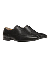Load image into Gallery viewer, Bally Saele 6304681 Men's Black Deer Grained Derby Shoes MSRP $890