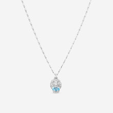 Load image into Gallery viewer, Gucci Lion Head 18K White Gold Aquamarine & Diamond Necklace YBB60671100200U MSRP $5850