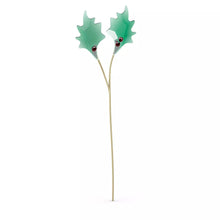 Load image into Gallery viewer, Swarovski Garden Tales Holly Leaves Set 5597136 Gold-Tone Metal Glass & Crystal