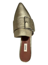 Load image into Gallery viewer, Bally Hamelin 6223284 Ladies Champagne Leather Buckled Mules MSRP $630