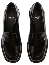 Load image into Gallery viewer, Bally Elly 6302858 Women's Black Patent Leather Moccasins Loafers MSRP $797