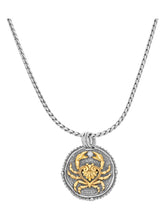Load image into Gallery viewer, Konstantino Cancer Carved Zodiac with Diamond and Chain MEKJ623-109 MSRP $1395