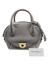 Load image into Gallery viewer, Salvatore Ferragamo 21E881 Mini Fiamma Women's Grey Bag MSRP $1788