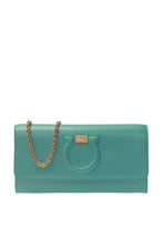 Load image into Gallery viewer, Salvatore Ferragamo Gancini Women's 728269 Teal Mini Bag MSRP $695