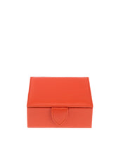 Load image into Gallery viewer, Rapport London Sussex Leather Jewelry & Accessory Box in Orange - F176
