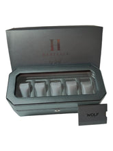 Load image into Gallery viewer, Wolf 4583029 Windsor 5 Piece Watch Box in Black & Grey MSRP $215