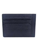 Load image into Gallery viewer, Bally Sink 6207995 Men's Ink Business Card Holder Wallet Grained Leather MSRP $220