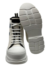 Load image into Gallery viewer, Bally Fyon 6302341 Women's Bone Cotton Chunky Soled Lace-Up Sneakers MSRP $730