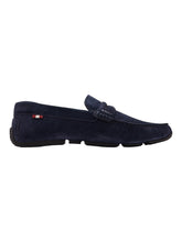 Load image into Gallery viewer, Bally Palven 6308940 Men's Peacoat Suede Leather Penny Loafers MSRP $690