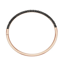 Load image into Gallery viewer, Swarovski Stone 5459265 Rose Gold-Tone Teal-Colored Crystal Bangle Bracelet $129