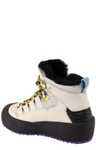 Load image into Gallery viewer, Bally Cusago 6239735 Women's Dusty White Shearling-Lined Leather Boots MSRP $660