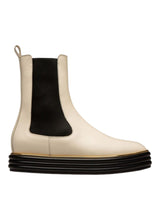 Load image into Gallery viewer, Bally Faelisa 6239410 Women's Bone Calf Plain Combat Boots Size 5.5 MSRP $820