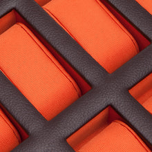 Load image into Gallery viewer, Wolf 458406 Windsor 10 Piece Watch Box in Brown & Orange MSRP $315