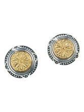Load image into Gallery viewer, Konstantino Dome Sterling Silver and 18k Gold Earrings SKKJ709-130 MSRP $670