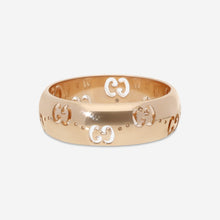 Load image into Gallery viewer, Gucci Icon 18K Rose Gold Band Ring YBC804335002013 Size 6.5 MSRP $1,850