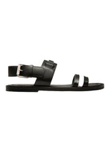 Load image into Gallery viewer, Bally Jawad 6231511 Men's Black Calf Plain Leather Sandals MSRP $542