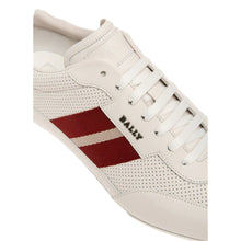 Load image into Gallery viewer, Bally Haldin 6238087 Men's White Calf Perforated Leather Sneakers MSRP $615