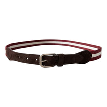 Load image into Gallery viewer, Bally 6308795 Melvin Striped Suede Leather & Fabric Belt EU 115/US 46 MSRP $320