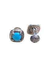 Load image into Gallery viewer, Konstantino Men's Silver and Turquoise Cufflinks MAKJ91-131-137 MSRP $1000