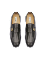 Load image into Gallery viewer, Bally Sadei 6304686 Men's Black Embellished Leather Loafers MSRP $820