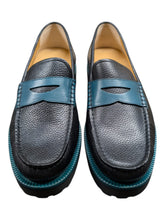 Load image into Gallery viewer, Bally Noah 6302469 Men's Black & Octanium Leather Loafers Size 9 MSRP $670