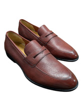 Load image into Gallery viewer, Bally Webb 6239862 Men's Heritage Red Deer Grained Leather Penny Loafers MSRP $770