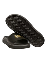 Load image into Gallery viewer, Bally Jaxons 6300152 Men's Black Bovine Grained Leather Sandals MSRP $333