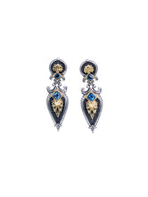 Load image into Gallery viewer, Konstantino Women's Silver, 18K Gold and Onyx Earring SKMK3112-298-CUT MSRP $1330