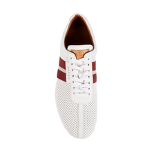 Load image into Gallery viewer, Bally Frenz Men's 6233822 White Perforated Leather Sneakers MSRP $535 NEW