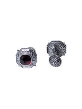 Load image into Gallery viewer, Konstantino Men's Silver and Garnet Octagonal Cufflinks MAMK89-112-CAB MSRP $510