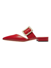 Load image into Gallery viewer, Bally Jemina 6238151 Women's Lipstick Calf Plain Leather Flat Mules MSRP $750