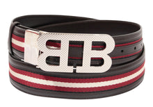 Load image into Gallery viewer, Bally 6232393 Mirror B Reversible Leather Striped/Brown Belt EU 120/US 47 MSRP $450