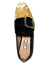 Load image into Gallery viewer, Bally Janelle 6225887 Ladies White/Black Pony Loafers Leather MSRP $870