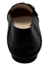 Load image into Gallery viewer, Bally Clariska 6301228 Women's Black Embossed Leather Flats MSRP $550