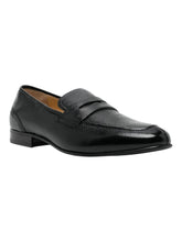 Load image into Gallery viewer, Bally Saix 6304688 Men's Black Deer Grained Penny Loafers MSRP $1100