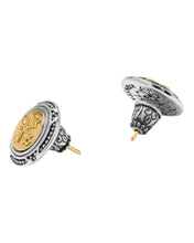 Load image into Gallery viewer, Konstantino Sterling Silver & 18K Yellow Gold Cross Earrings SKKJ700-130 MSRP $690