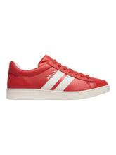 Load image into Gallery viewer, Bally Thiago 6309518 Candy Red Calf Plain Low-Top Leather Sneaker MSRP $560
