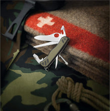 Load image into Gallery viewer, Victorinox Soldier's Standard Issue 08 Olive / Black 111mm 10 Pocket Knife