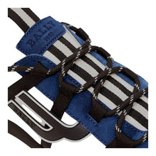 Load image into Gallery viewer, Bally Damon 6303815 Men's Black/Blue/White Suede Panel Low-Top Sneakers MSRP $720